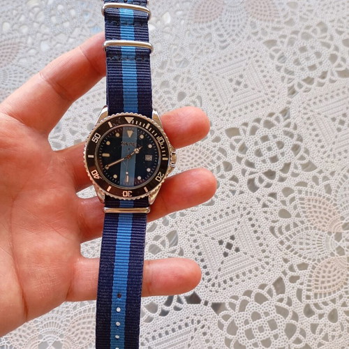 Skmei men's wristwatch, dark and light blue