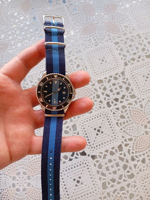 Skmei men's wristwatch, dark and light blue