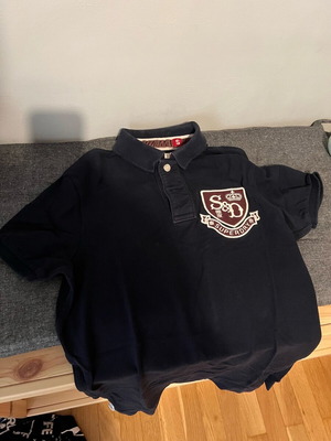 Superdry polo t shirt like new, blue, sizes S and M