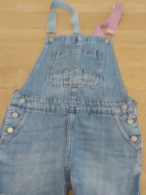 Zara girls' salopette used, size 7 years, adjustable straps