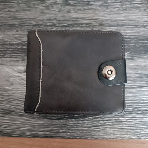 Men's leather wallet, black
