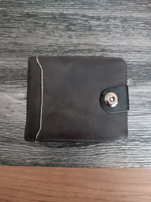 Men's leather wallet, black