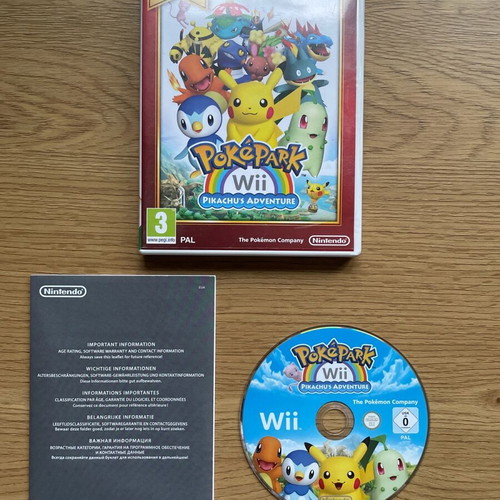 Wii Pokepark Pikachus Adventure used for Nintendo with manual