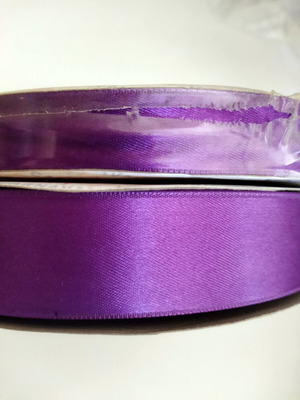 Satin ribbons new, 2 rolls 200 meters purple double-sided