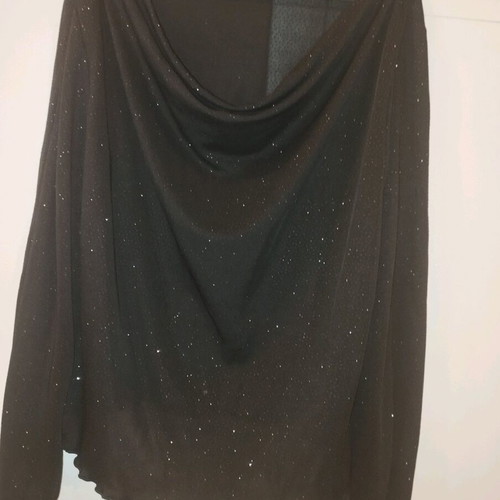 Cinnamon black evening blouse XXL like new