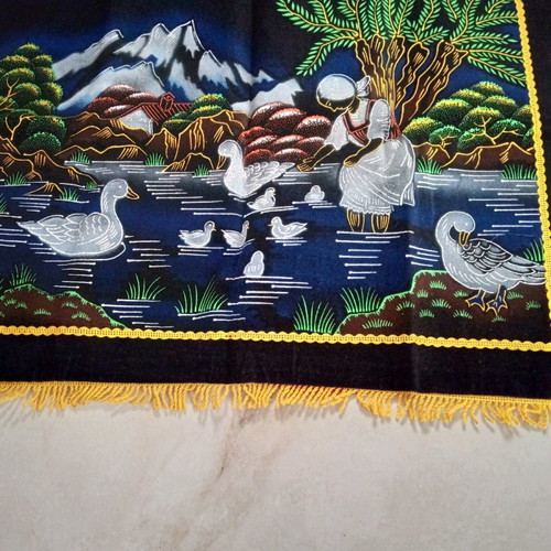 Decorative vintage pillowcases used, set of 3 pieces