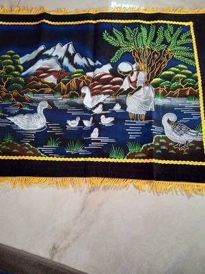 Decorative vintage pillowcases used, set of 3 pieces