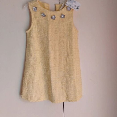 Girls' dress new, yellow, H&M size 110 cm, age 5