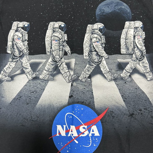 NASA Astronauts Walking On The Moon T-Shirt Small Black new