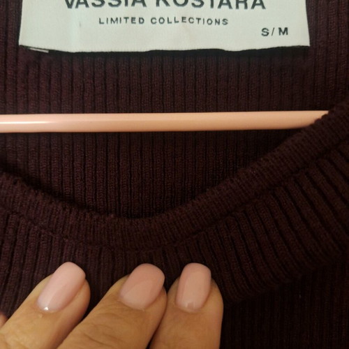 Vassia Kostara sweater burgundy like new, s/m