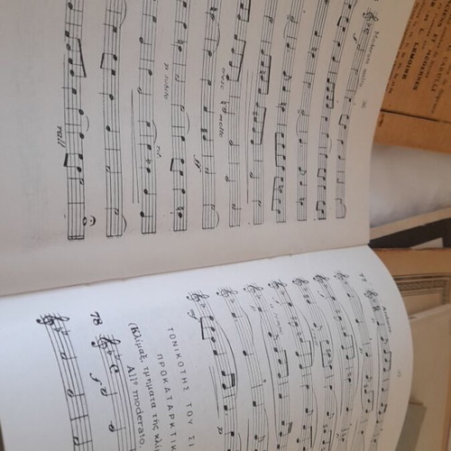 Solfege exercises used, set of 4 booklets in Greek