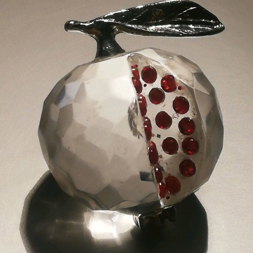Pomegranate charm new with red rhinestones