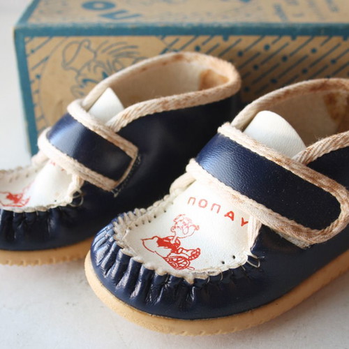 Popeye children's shoes new, 1970s decade