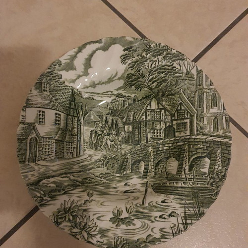 Alfred Meakin plates used, set of 5, 22 cm diameter