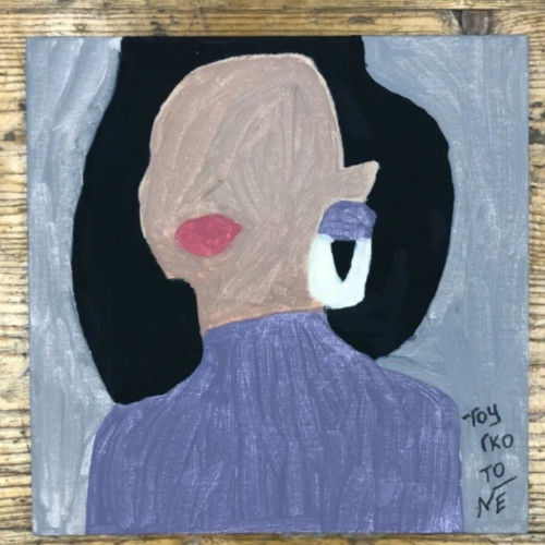 Gina Lollobrigida acrylic painting on canvas panel by Greek artist Tougotone