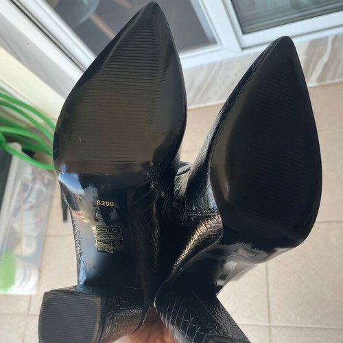 Just Me vegan leather boots new, size 41, shiny finish