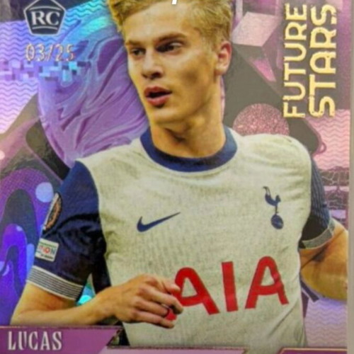 Lucas Bergvall Future Stars Purple/Pink Refractor Topps RC like new