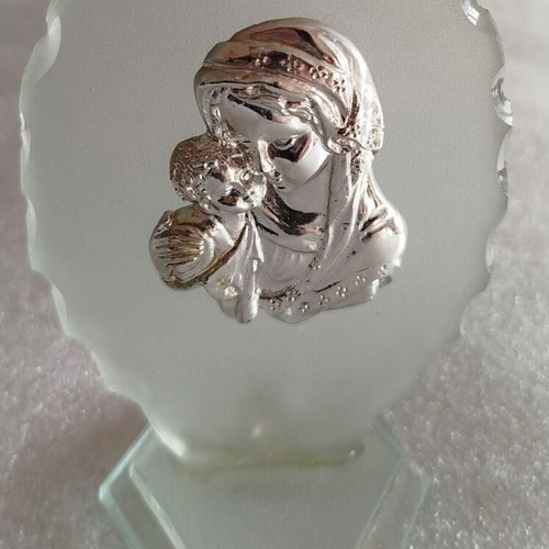 Glass decorative images used, set of four