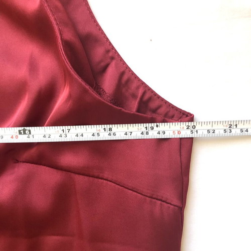 Burgundy Satin Sleeveless Shirt Top new, size Large