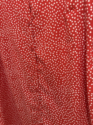Dress M size, like new, white and red