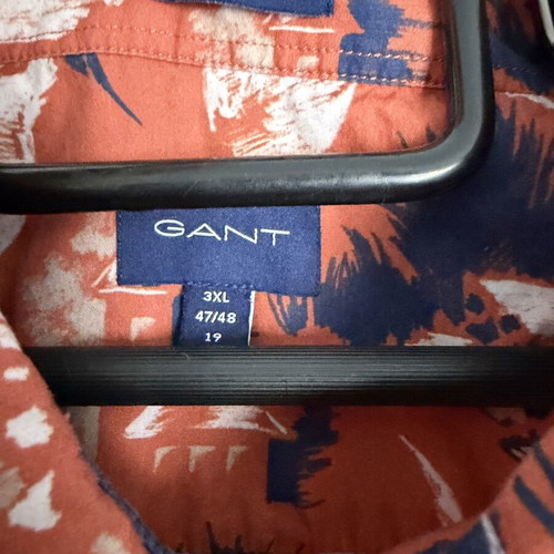 Gant men's short-sleeve shirt 3XL like new, tropical pattern