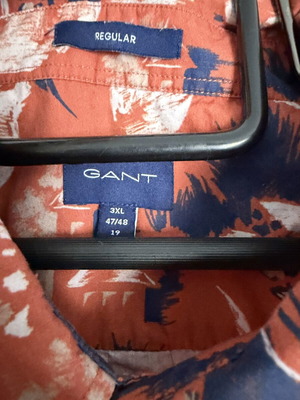 Gant men's short-sleeve shirt 3XL like new, tropical pattern