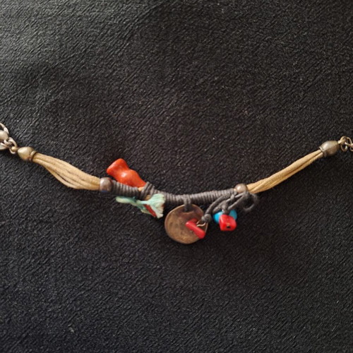 Bracelet Nick the Greek like new, beige with turquoise and coral