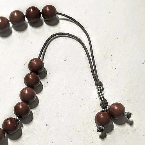 Worry beads with natural red jasper new