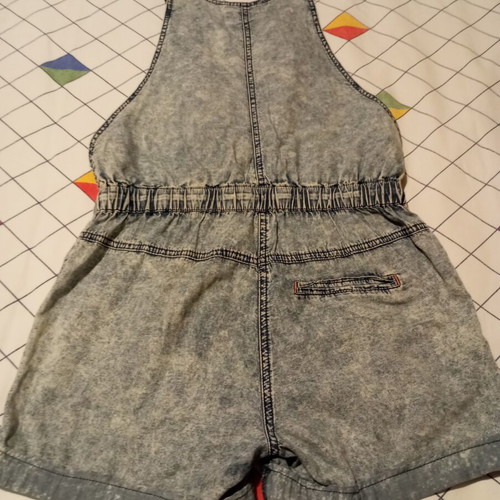 S.Oliver Vintage-Vibe Acid Wash Denim Short Overalls like new, blue