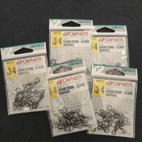 Owner Oyako Swivel Crane 52480 fishing swivels new, pack of 5