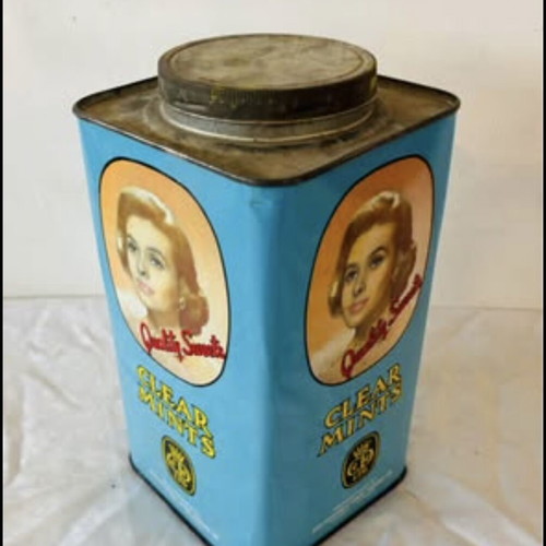 Cypriot Tin Box Used Large Collectible from 1960