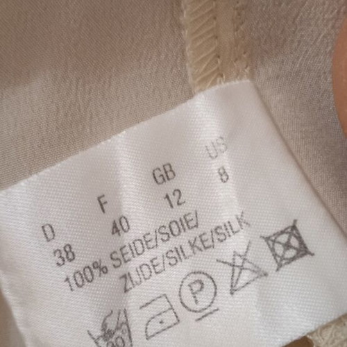 Olsen silk top like new, light beige, size other