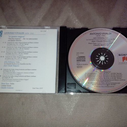 Vivaldi The Four Seasons CD like new, classical music Sony Essential Classics