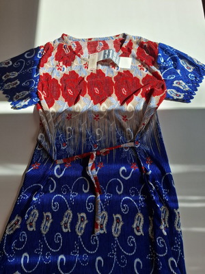 Summer dress one size with belt, new, colorful