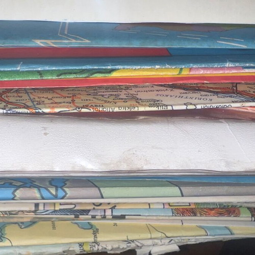 Maps used, large rare collection