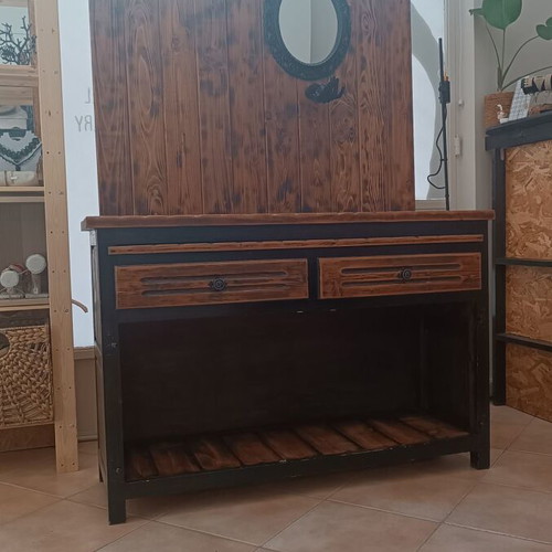 Vintage secretary refurbished with mirror and hanger