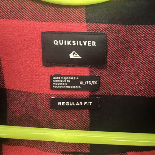 Quiksilver checked shirt red black, XL