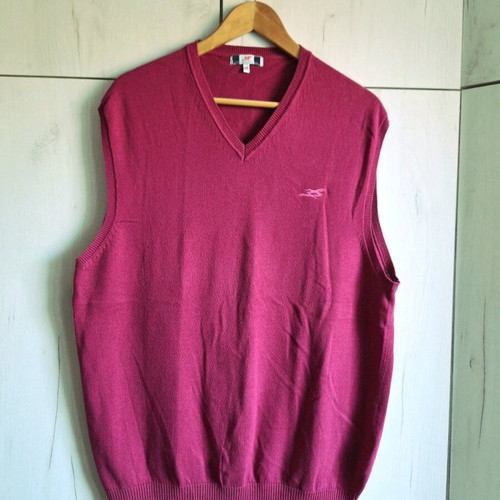 De Blasio men's sleeveless sweater cyclamen XXL like new