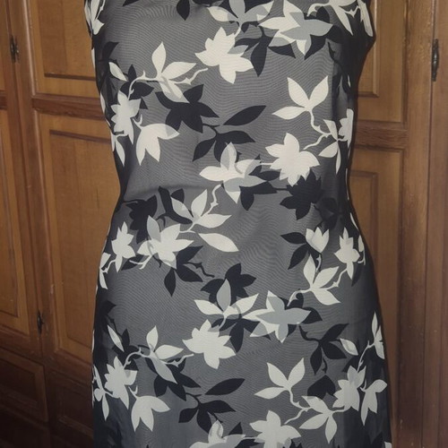 Mexx mini dress used, black and beige, size M