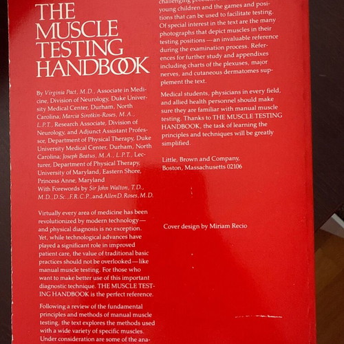The Muscle Testing Handbook like new