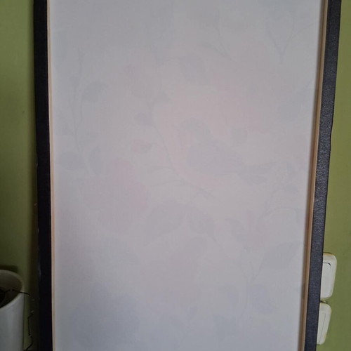 Art Deco wall painting on canvas like new with birds and flowers