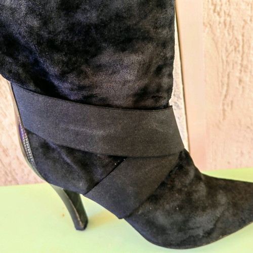 Donna Karan boots used, black, mid-calf, size 37