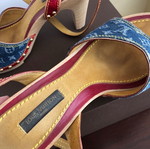 Louis Vuitton women's sandals like new, size 36.5, blue denim