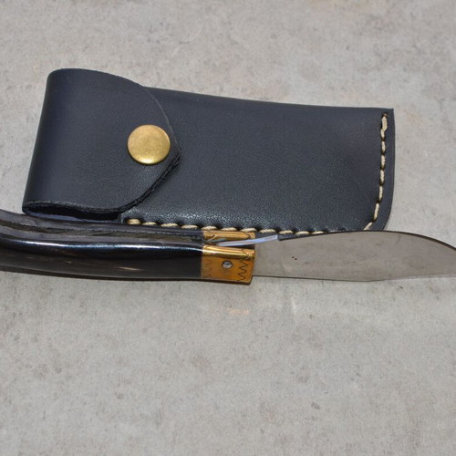 Handmade Folding Knife Stainless Steel Buffalo Horn Handle new