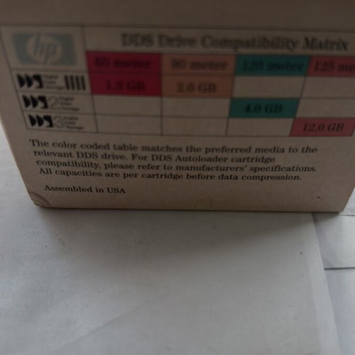 HP DDS-1 data cartridges, pack of 4