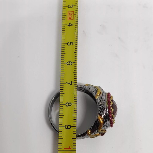 Men's ring with large red stone