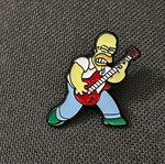Simpsons pin with guitar like new