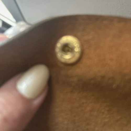 Longchamp handbag used, brown and green