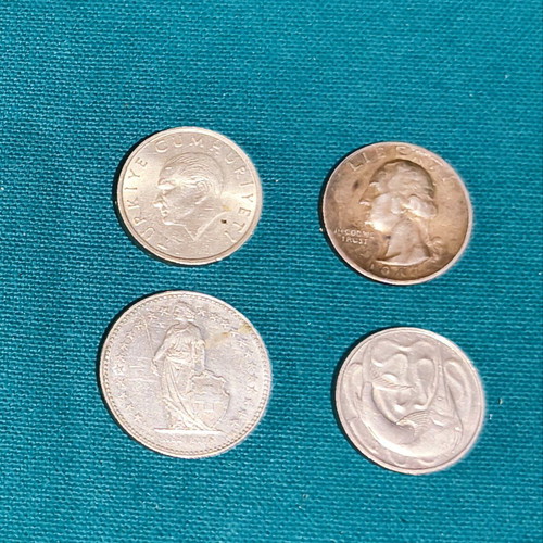 Foreign coins like new, set of three