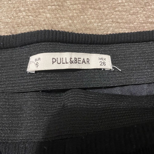 Mini ribbed black skirt used, slim fit, size S from Pull and Bear